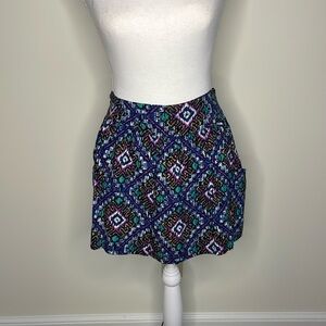 21 Brand Colorful Mini Skirt